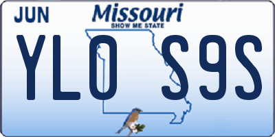MO license plate YL0S9S