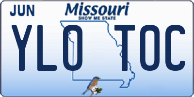 MO license plate YL0T0C