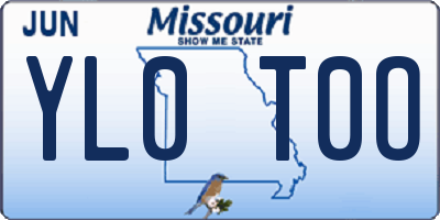 MO license plate YL0T0O