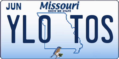 MO license plate YL0T0S