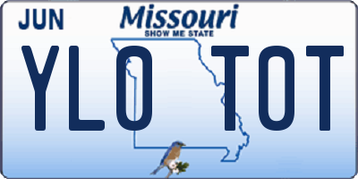 MO license plate YL0T0T