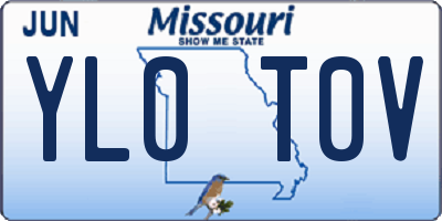 MO license plate YL0T0V