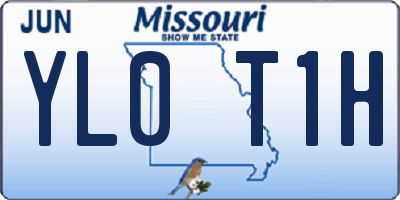 MO license plate YL0T1H