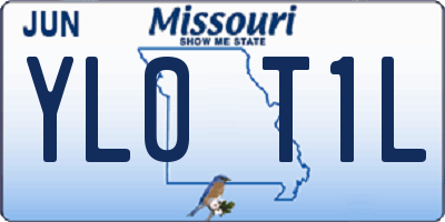 MO license plate YL0T1L