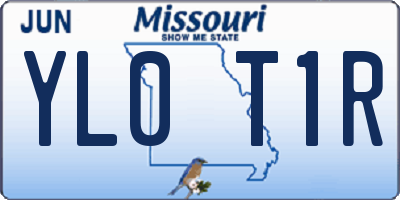 MO license plate YL0T1R
