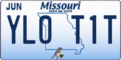 MO license plate YL0T1T