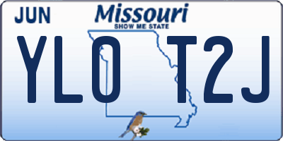 MO license plate YL0T2J