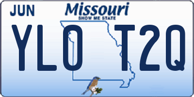 MO license plate YL0T2Q
