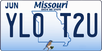 MO license plate YL0T2U