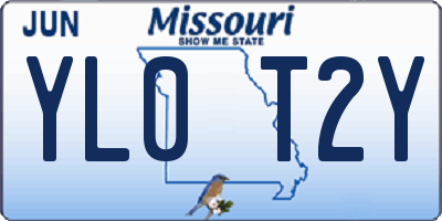 MO license plate YL0T2Y