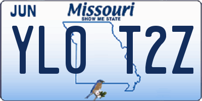 MO license plate YL0T2Z