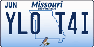 MO license plate YL0T4I