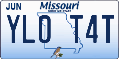 MO license plate YL0T4T