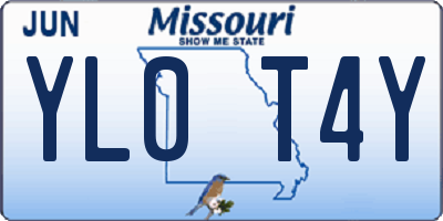 MO license plate YL0T4Y