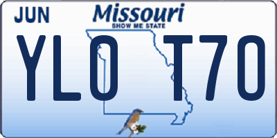 MO license plate YL0T7O