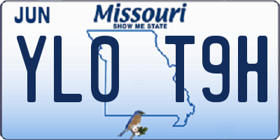 MO license plate YL0T9H