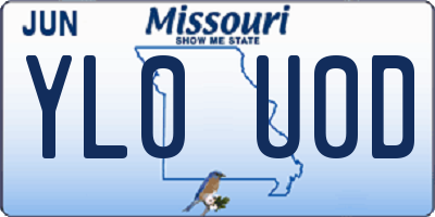 MO license plate YL0U0D