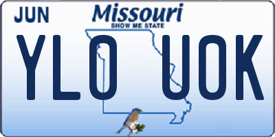 MO license plate YL0U0K