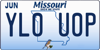 MO license plate YL0U0P