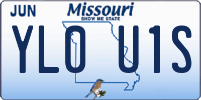 MO license plate YL0U1S