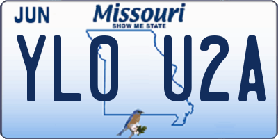MO license plate YL0U2A