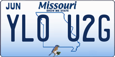 MO license plate YL0U2G