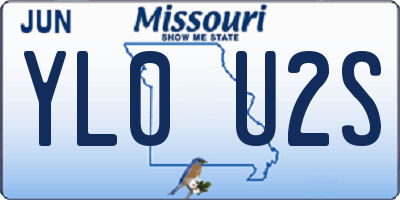 MO license plate YL0U2S