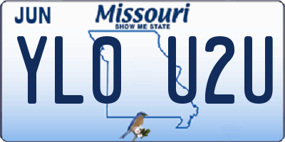 MO license plate YL0U2U