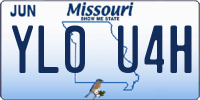 MO license plate YL0U4H