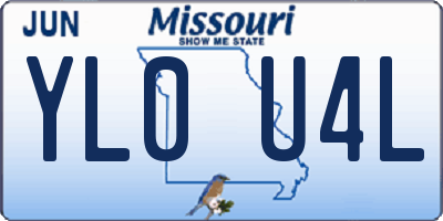 MO license plate YL0U4L