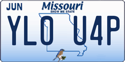 MO license plate YL0U4P