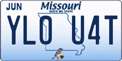 MO license plate YL0U4T