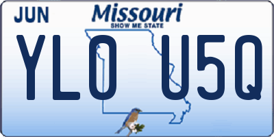 MO license plate YL0U5Q