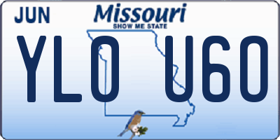 MO license plate YL0U6O