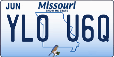 MO license plate YL0U6Q