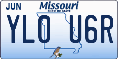 MO license plate YL0U6R