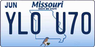 MO license plate YL0U7O