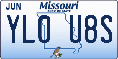 MO license plate YL0U8S