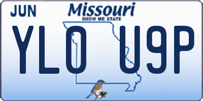 MO license plate YL0U9P