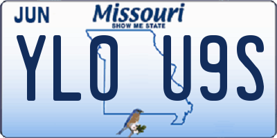 MO license plate YL0U9S