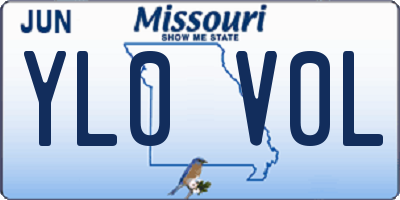 MO license plate YL0V0L