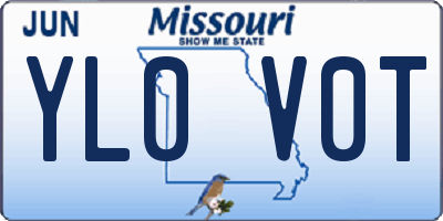 MO license plate YL0V0T