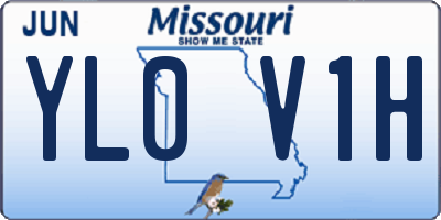 MO license plate YL0V1H