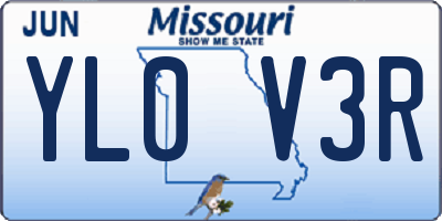 MO license plate YL0V3R