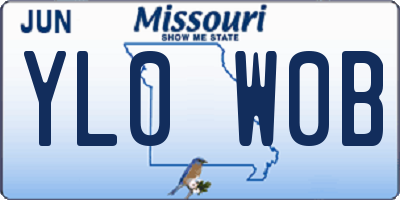 MO license plate YL0W0B
