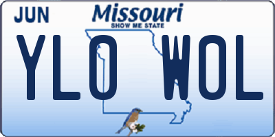 MO license plate YL0W0L
