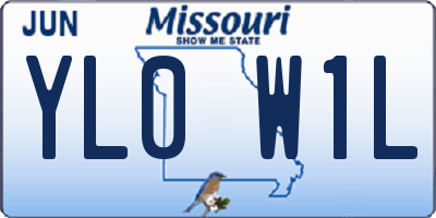 MO license plate YL0W1L