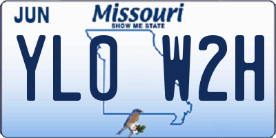 MO license plate YL0W2H