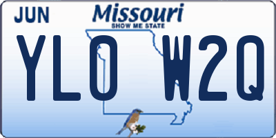 MO license plate YL0W2Q
