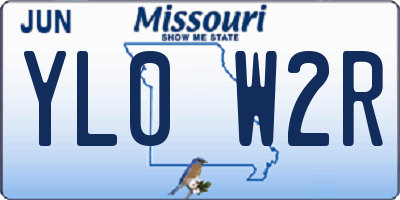 MO license plate YL0W2R